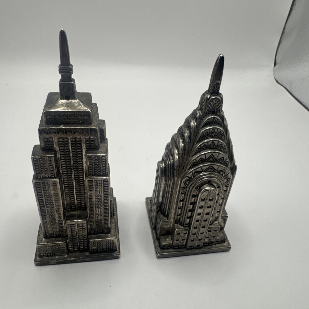 Godinger New‎ York Chrysler & Empire State Building Salt & Pepper Shakers